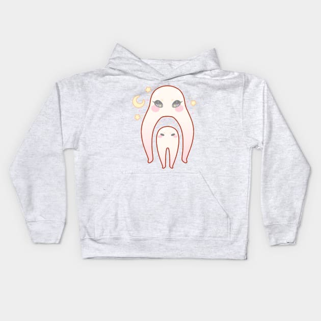 Kawaii Baby Nightcrawlers Kids Hoodie by Jennwhale